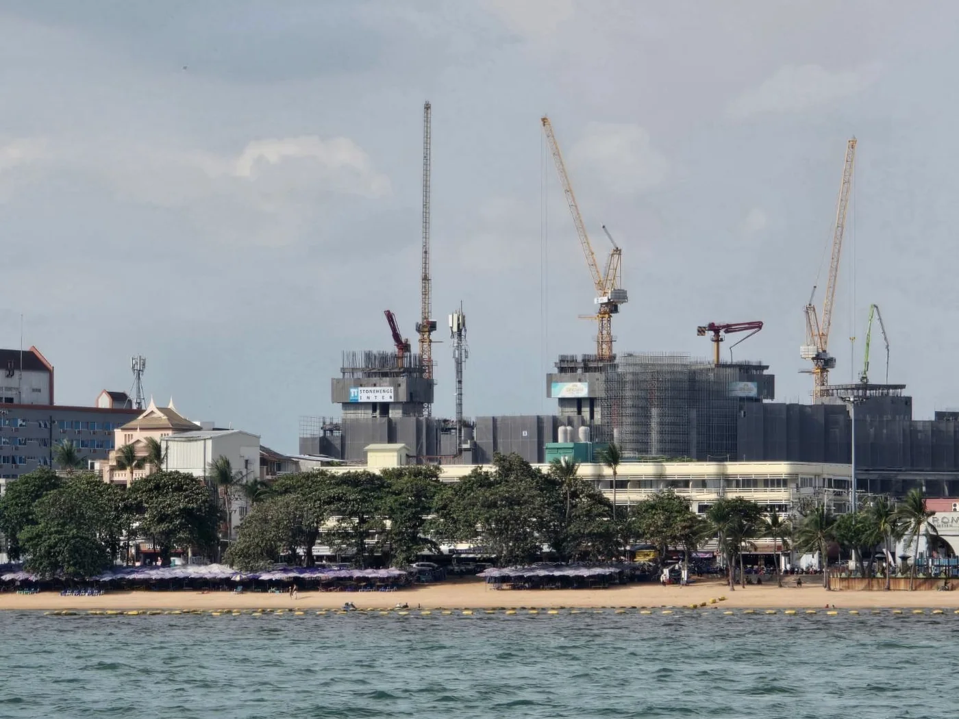 Beachfront condo development under construction in Pattaya