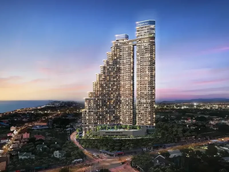 Aquarous beachside high-rise condo development, Jomtien, Pattaya