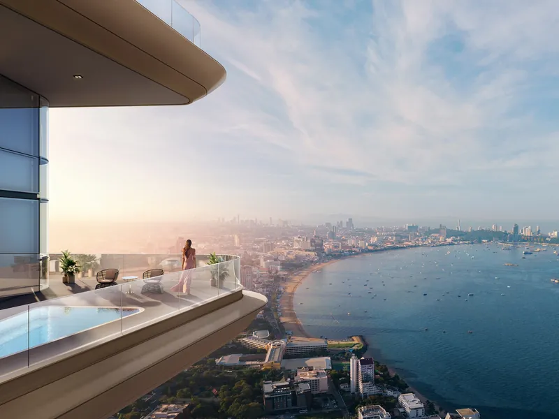 Once Wongamat landmark sea-view tower on Pattaya-Naklua Road, Wongamat, Pattaya