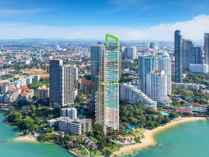 The Riviera Palm Beach ultra-luxury beachfront tower on the Wongamat headland, Pattaya