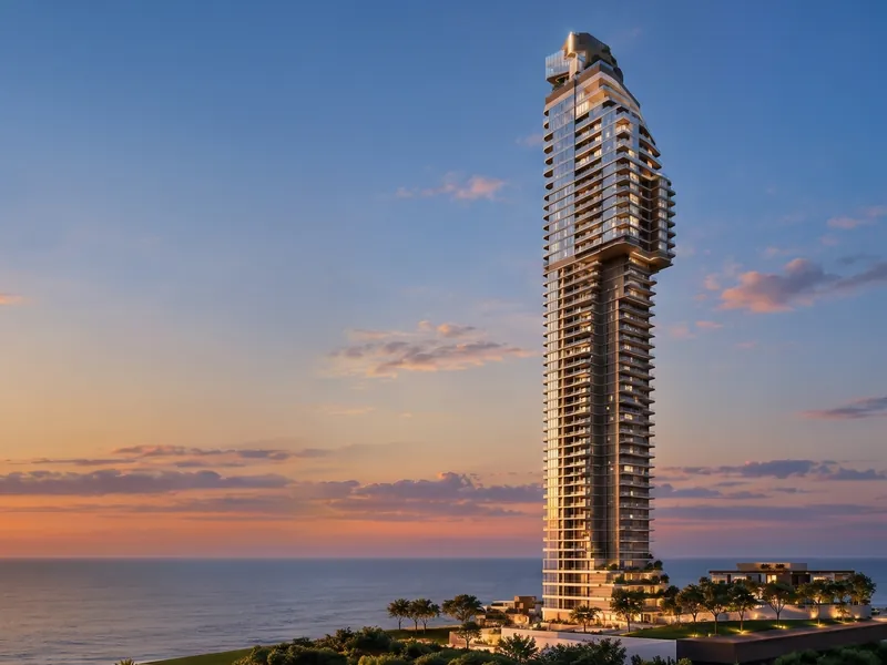 Soondri Wongamat 53-storey beachfront tower at sunset, Wongamat, Pattaya