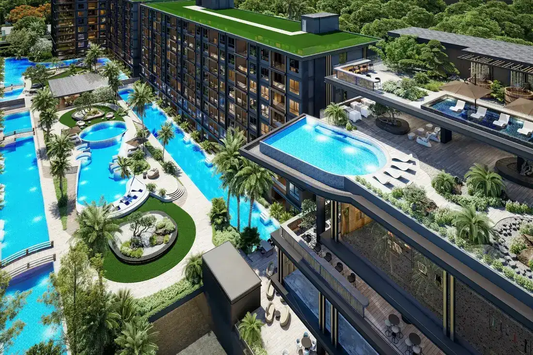 Zenith II pre-sale condo development with lagoon pools, Pratumnak, Pattaya