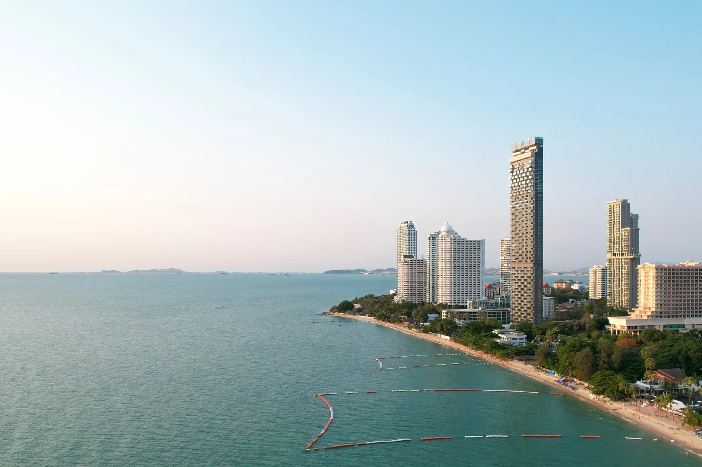 Beachfront condominiums along Jomtien Beach, Pattaya