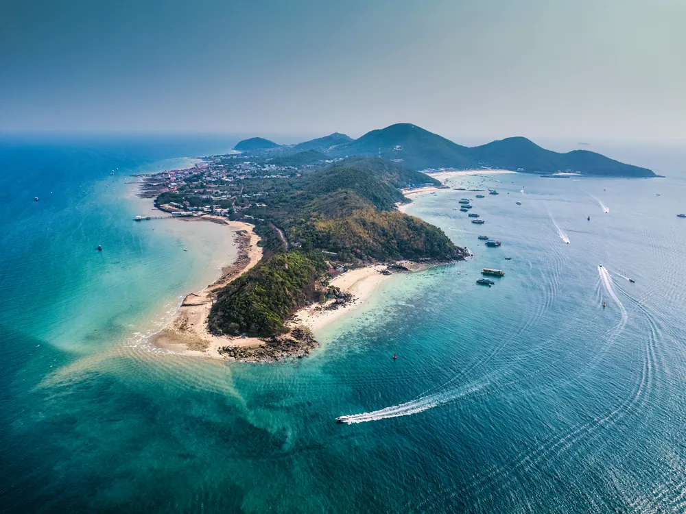 Aerial view of Koh Larn island off Pattaya