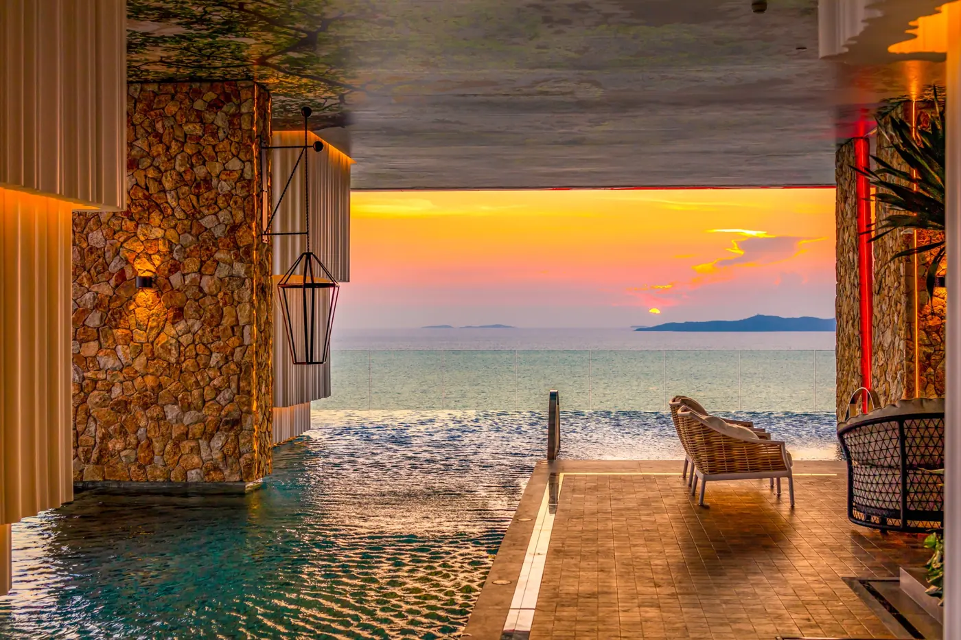 Pattaya beach at sunset