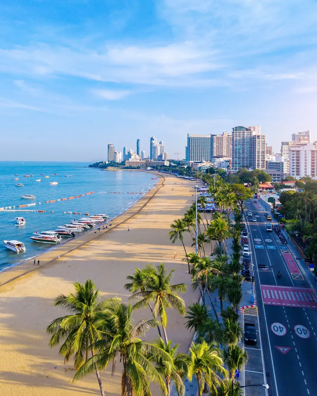 Pattaya City centre and bay