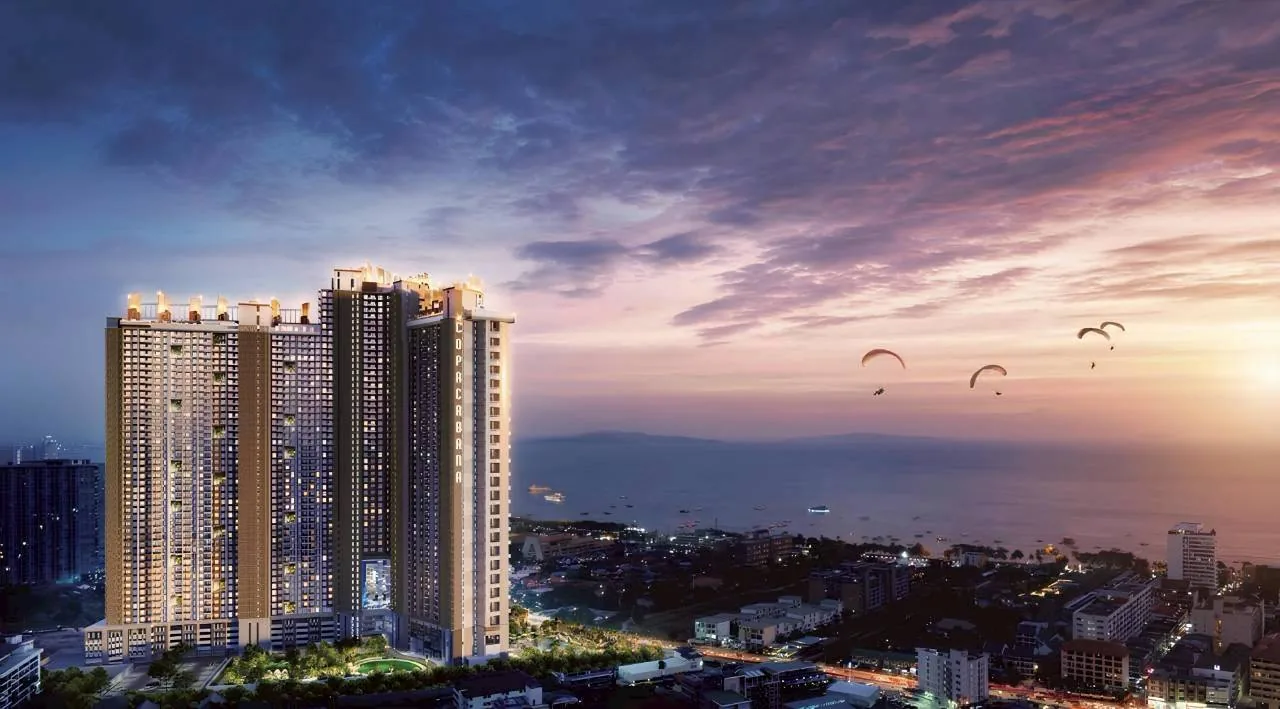 Copacabana Coral Reef tower at night