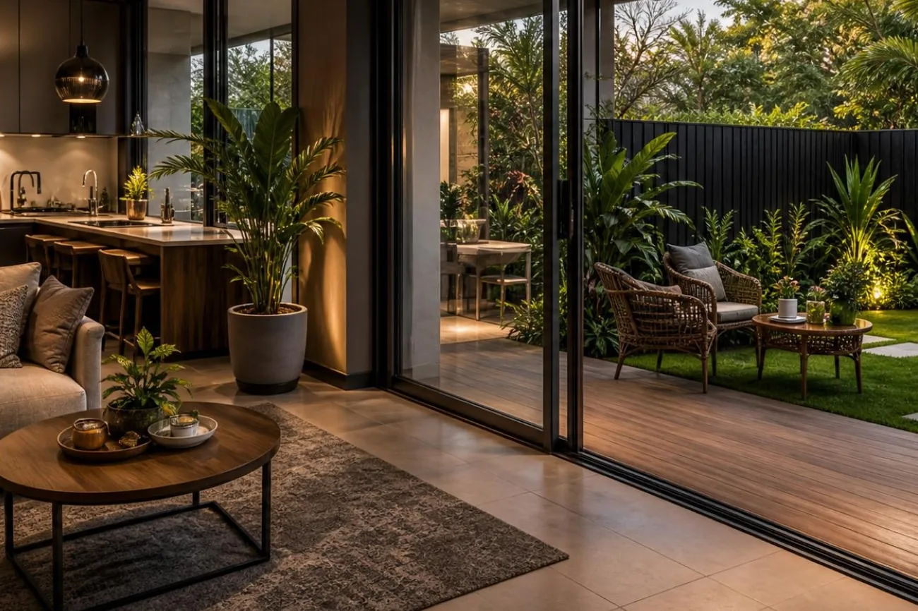 Garden residence opening to a private garden