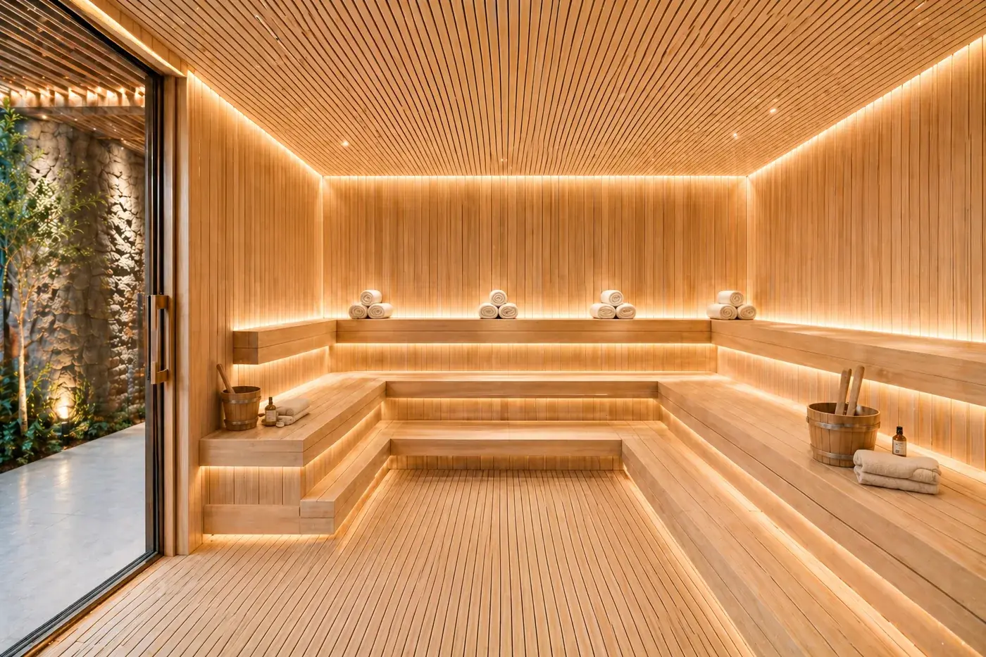 Japanese onsen and sauna