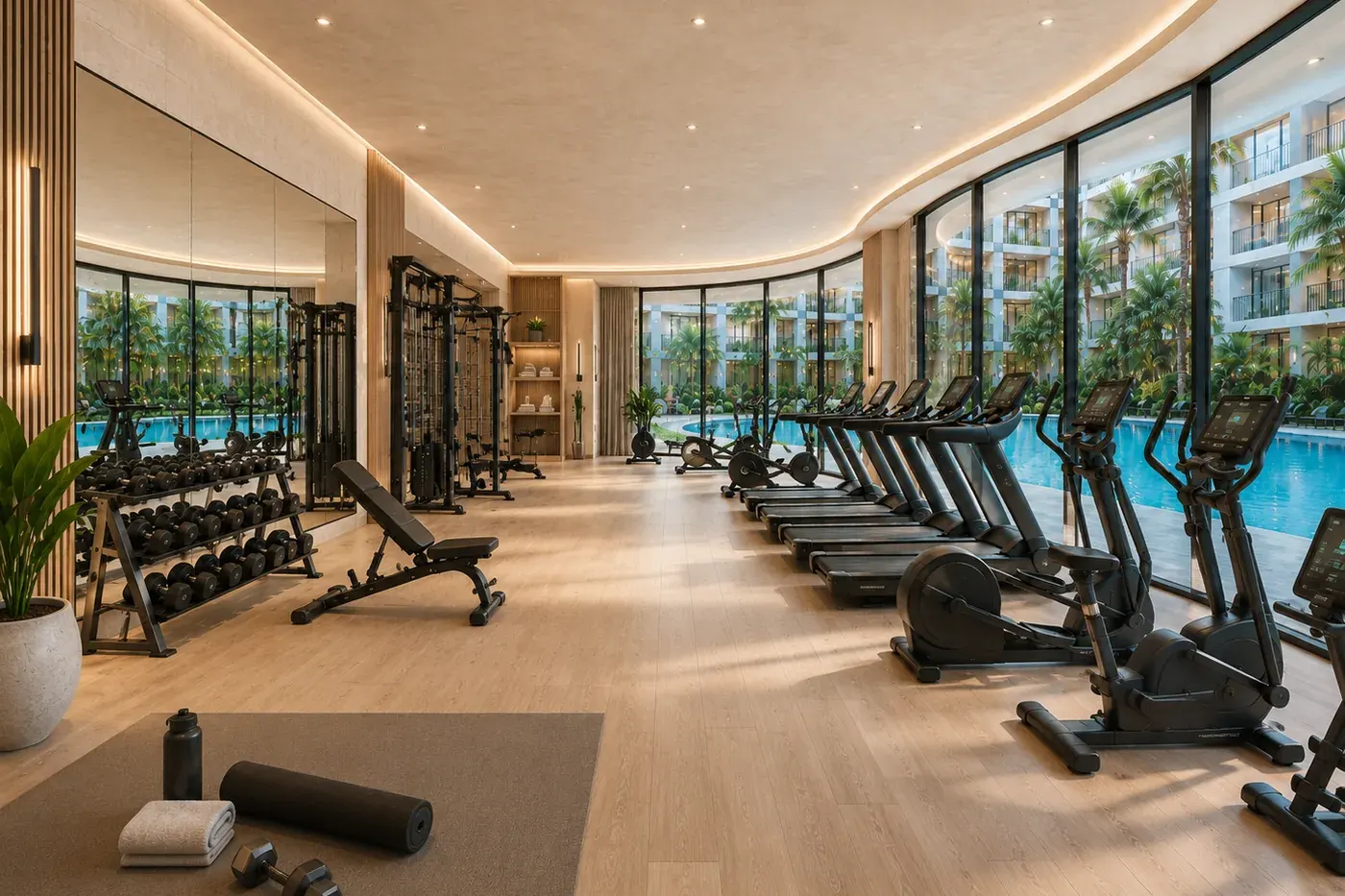 Fitness centre at Love It, Wongamat