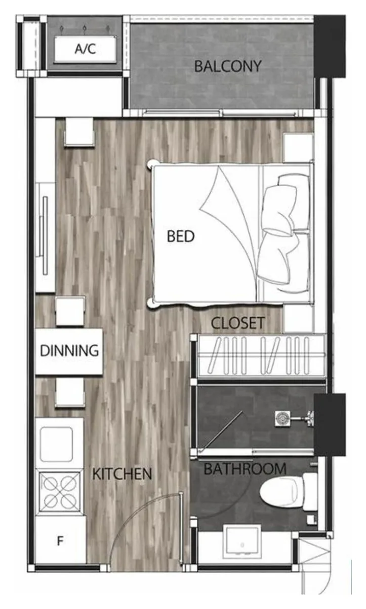 Pristine Park 3 studio 25 sqm floor plan