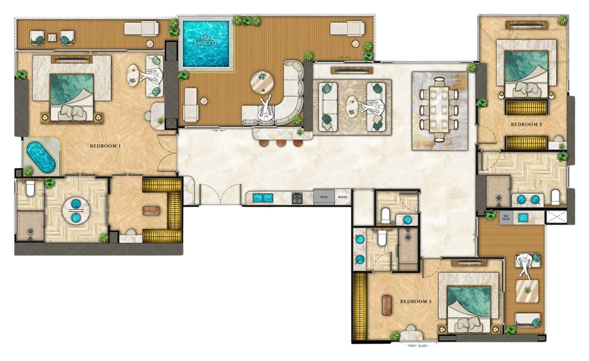 The Riviera Palm Beach penthouse 242 sqm floor plan