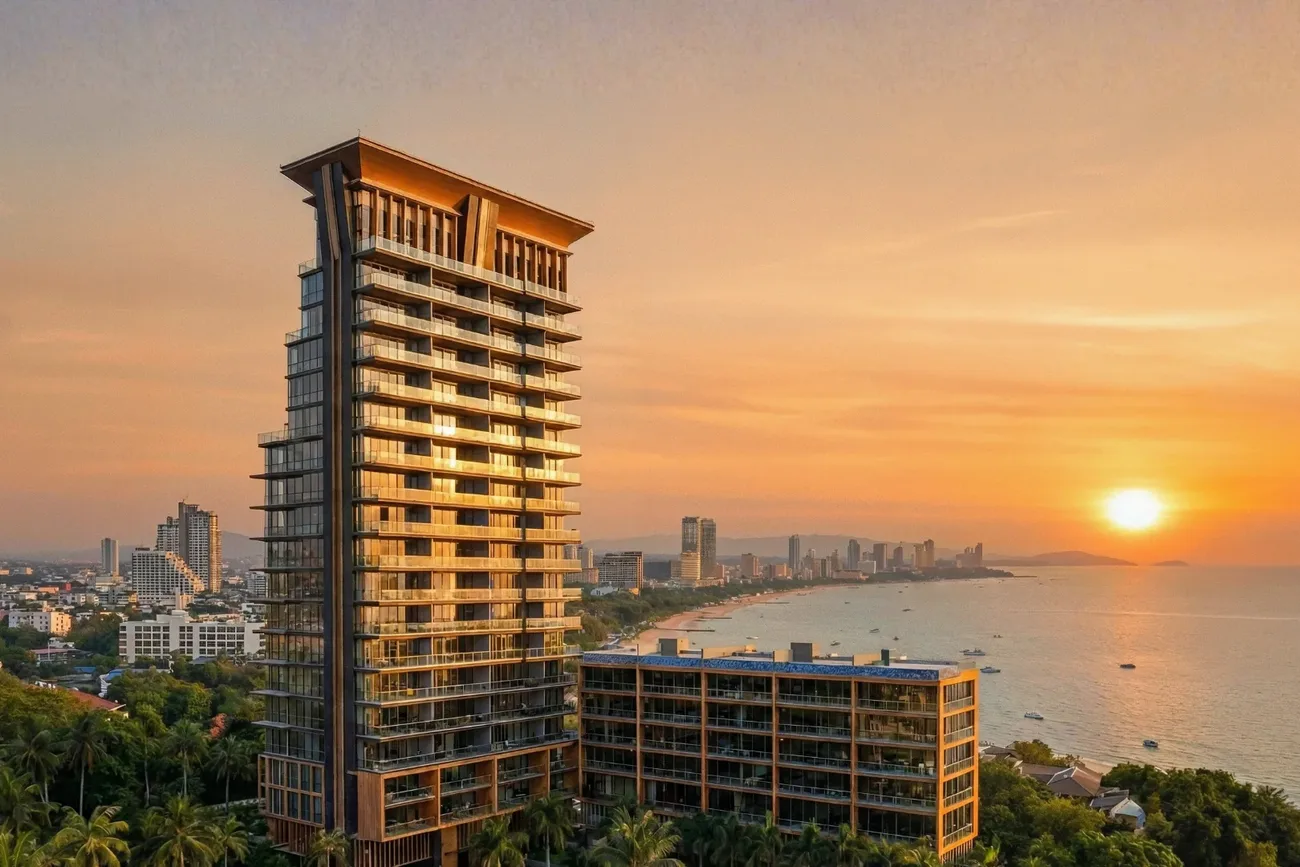 Sea Sky by Sands tower at sunset, Pratumnak