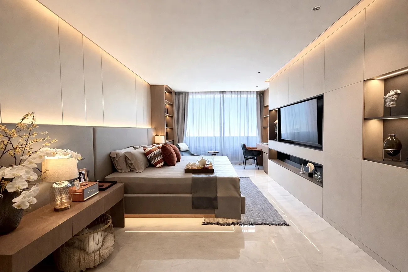 Furnished show suite bedroom, Sea Sky by Sands