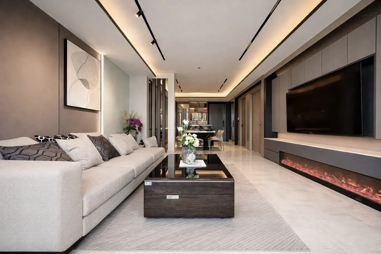 Furnished show suite living room, Sea Sky by Sands