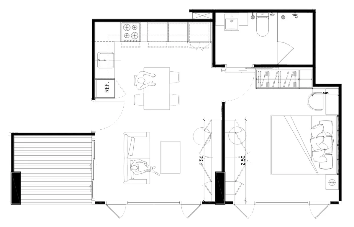 Sea Sky by Sands 1 bedroom 49.9 sqm floor plan