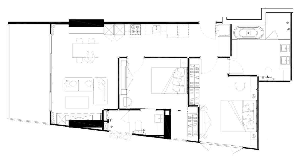 Sea Sky by Sands 2 bedroom 100.2 sqm floor plan