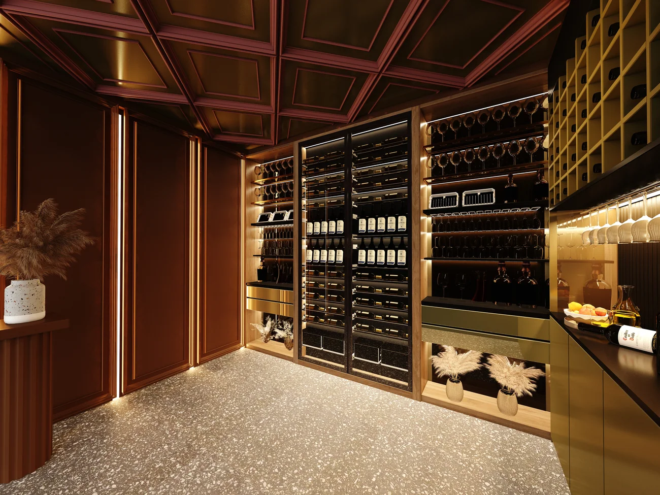 Temperature-controlled wine cellar