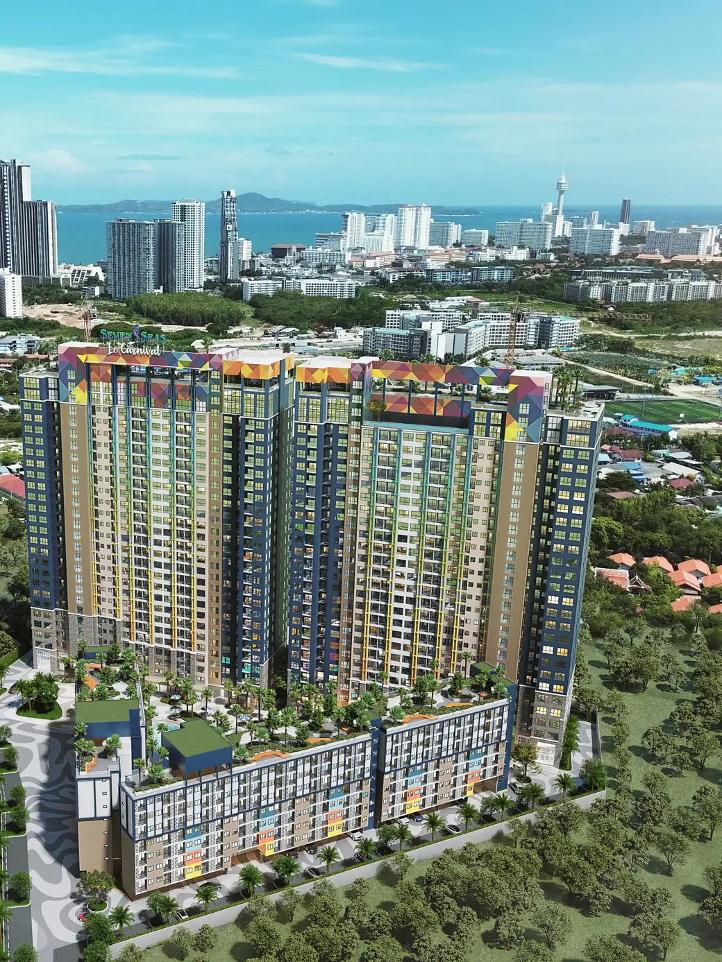 Seven Seas Le Carnival, a resort-style condominium in Jomtien, Pattaya