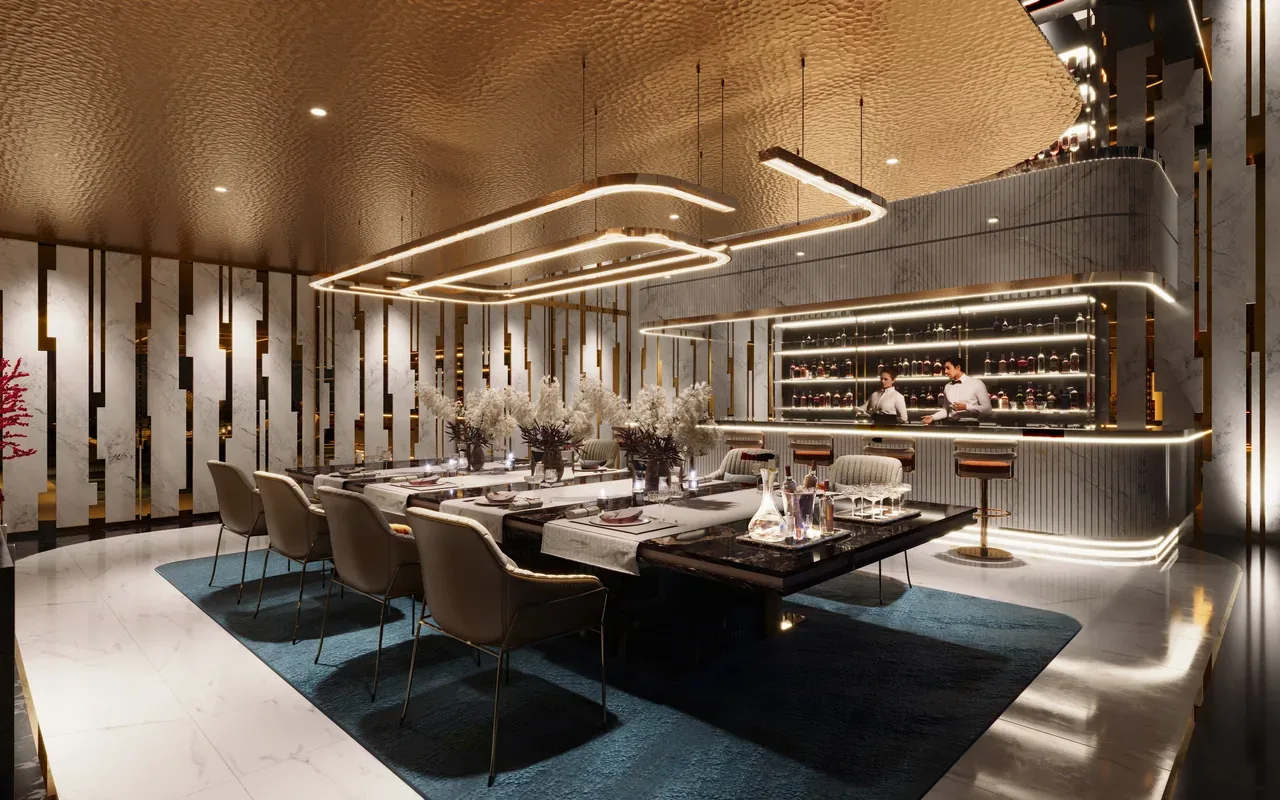Resident private dining and lounge