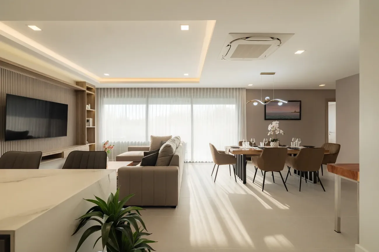 Show suite living and dining room